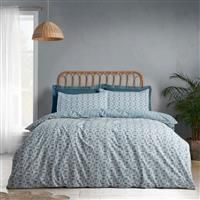 Catherine Lansfield Tufted Print Geo Reversible Double Duvet Cover Set with Pillowcases Natural