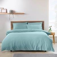 Catherine Lansfield So Soft Easy Iron Double Duvet Cover Set Duck egg Blue