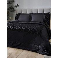 Catherine Lansfield Lattice Cut Velvet Bedspread- 220X230Cm