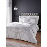 Catherine Lansfield Deco Sequin White Quilted Bedspread - 240 X 260Cm