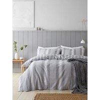 Bianca Brushed 100% Cotton Ticking Stripe Duvet Set