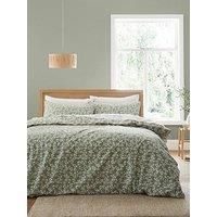 Bianca Shadow Leaves 100% Cotton 200TC Reversible Duvet Cover Bedding Set Green