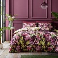 RHS Pia Floral 200 Thread Count Cotton Reversible Duve Cotton Duvet Cover Set Set Purple Super King Duvet Cover Set+2 Standard Pillowcases