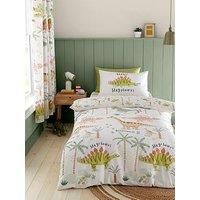 Catherine Lansfield Sleepy Dino Children's Kids Duvet Cover Bedroom Range Green