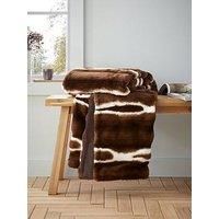 Catherine Lansfield Flint Faux Fur Throw