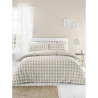 Catherine Lansfield Seersucker Gingham Check Duvet Cover Set