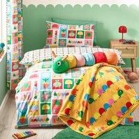 Catherine Lansfield Kids Curious Caterpillar Reversible Single Duvet Cover Set with Pillowcase Bright