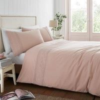 Catherine Lansfield Broderie Anglaise Duvet Cover Set