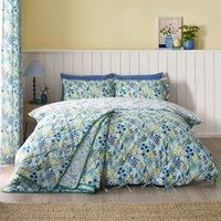 Catherine Lansfield Tilly Floral Reversible Duvet Cover Bedding Set Blue