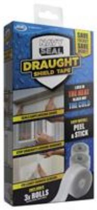 Navy Seal Draught Shield Tape - Flexible, self-Adhesive Draught-excluding Tape for Windows and Doors