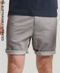 Superdry Mens Organic Cotton Studios Linen Turn Up Shorts Size 30