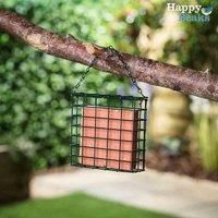 Premium High Energy Suet Blocks Berry Flavour Garden Bird Feed Treat Happy Beaks (3 Pack)