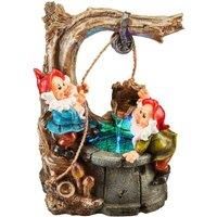 Serenity Gnome Cascade Water Feature LED 33cm Indoor Outdoor Garden Fountain NEW