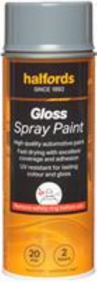 Halfords S1-060 Grey Gloss Car Spray Paint - 400Ml