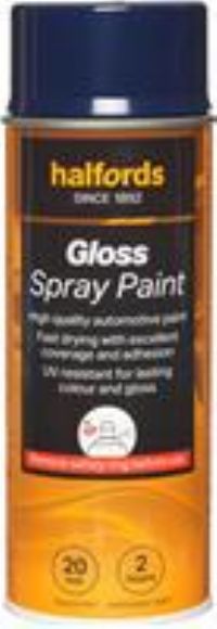 Halfords S3-130 Blue Gloss Car Spray Paint - 400Ml