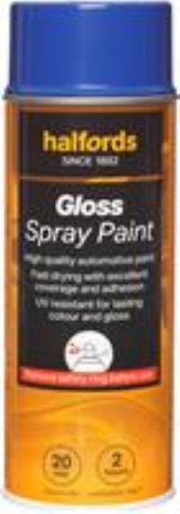 Halfords S3-240 Blue Gloss Car Spray Paint - 400Ml