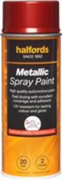 Halfords M4-150 Red Metallic Car Spray Paint - 400Ml