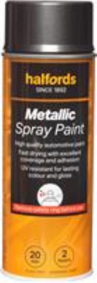 Halfords M1-250 Grey Metallic Car Spray Paint - 400Ml