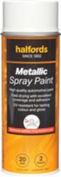 Halfords M0-150 Silver Metallic Car Spray Paint - 400Ml