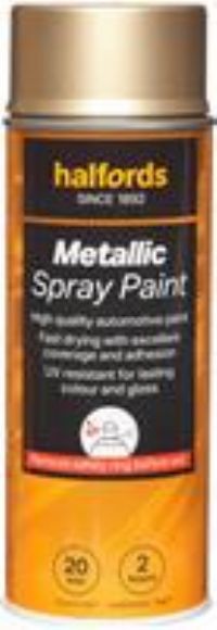 Halfords M5-130 Gold Metallic Car Spray Paint - 400Ml