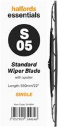 Halfords Essentials Spoiler Wiper Blade S05  22 Inch