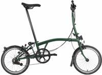 Brompton C Line Explore Mid Handlebar Folding Bike - Racing Green - 16 Inch Wheel