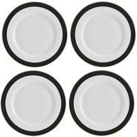 Mikasa Luxe Deco 4pc Fine China Dinner Plate Set, 28cm, Gift Boxed