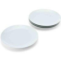 MIKASA Chalk 4pc Porcelain Side Plate Set, 21cm, Gift Boxed, White