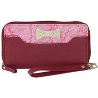 Eastern Counties Leather Womens/Ladies Adana Purse With Bow Detail (One Size) (Raspberry/Pink)