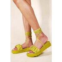 'Noor' Ruched Strap Sandals