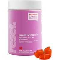 Reset This. Multivitamin Gummies 60 Vegan Strawberry Flavour Chewable Gummy Vitamin C & D, B12, B6, Essential Vitamins & Minerals, Reduces Tiredness & Fatigue Gluten Free Natural Flavours Prebiotic