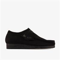 Clarks Originals Wallabee Men Two Eyelet Moccasin In Black Suede Size UK 6 - 12