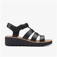 Clarks Jillian Quartz Leather Sandals in Black Standard Fit Size 4