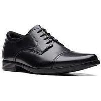 Clarks Men/'s Howard Cap Oxford, Black Leather, 10 UK