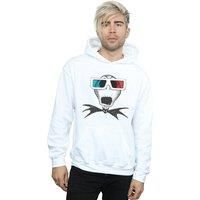 Disney Men/'s Nightmare Before Christmas Jack Skellington 3D Glasses Hoodie White X-Large