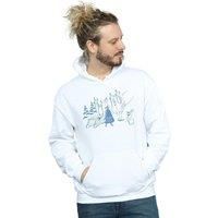 Disney Men/'s Frozen Anna Sven and Olaf Hoodie White Small