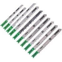 Erbauer U-Shank 10 Piece Jigsaw Blade Set