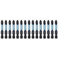 Erbauer Pz2 Screwdriver Bits (L)50mm, Set Of 15