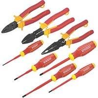 Erbauer E_SCS3 VDE Screwdriver & Pliers Set 8 Pcs (357XH)