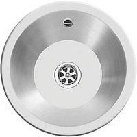 Swirl Royal Mini 1 Bowl Stainless Steel Kitchen Sink 335mm x 355mm (490RG)