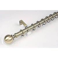 Cooke & Lewis Aluminium & Steel Curtain Pole Set Antique Brass 28mm x 1.2 - 2.1m (717JE)