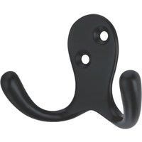 Essentials Double Hooks Black 45mm 5 Pack (765TE)