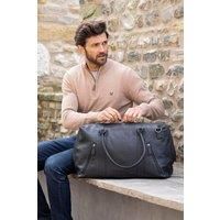 Lakeland Leather Holdall - Discoverer Large Real Leather Duffle Bag in Black (52x27x23cm)