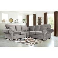 Oakana Luxury Plush Velvet 2 Corner 2 Sofa Silver