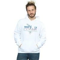 Disney Men/'s Frozen 2 Believe in The Journey Silhouette Hoodie White Medium