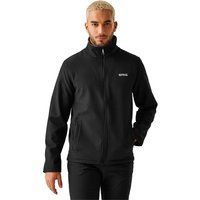 Regatta Mens Cera V Stretch Water Repellent Softshell Summer Jacket Black