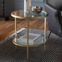 Adoi Metal Side Table  Champagne