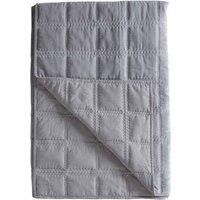 Crossland Grove Prestwick Quilted Cotton Velvet Bedspread Grey 2400X2600mm