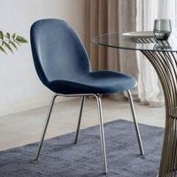 Mickey Velvet Dining Chair  Blue (Set of 2)