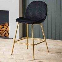 Mickey Fabric Bar Stool  Black (Set of 2)